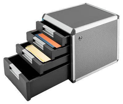 Immagine prodotto di Organizer da scrivania, 4 ripiani, materiali di alta qualità, argento