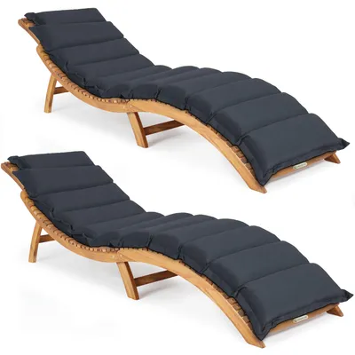 Produktbild von Casaria® Sonnenliege mit Kofferfunktion 2er-Set, inkl. Auflage
