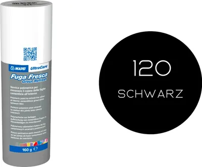 Produktbild von MAPEI® ULTRACARE Fuga Fresca 120 schwarz 160 g Fugensanierfarbe zum Auffrischen der Fugenfarbe