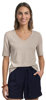 Produktbild von Street One Basic T-Shirt mit blickdichter Front Clay Sand 42