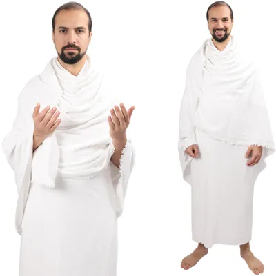 Immagine prodotto di Set di 2 asciugamani Ihram per il pellegrinaggio di Hajj e Umra