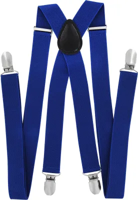 Produktbild von axy® Herren Hosenträger 2,5cm breite mit 4 Stabile Clips X-Form länge verstellbar Hochzeit-Business Outfit