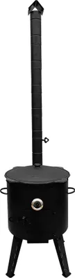 Produktbild von Feuerofen - KazanoFF mit Thermometer und langes Ofenrohr, für Kasan 16 Liter, Ø 44 cm