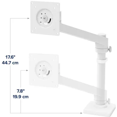 Obrázok produktu pre Ergotron NX Series NX MONITOR ARM WHITE, Svorka, 8 kg, 0 mm (0"), 86,4 cm (34"), 100 x 100 mm, Čierna, Biela