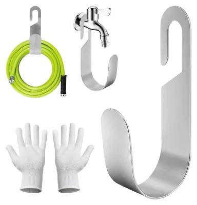 Produktbild von Schlauchhalter für Gartenschläuche aus Edelstahl zur Wandmontage