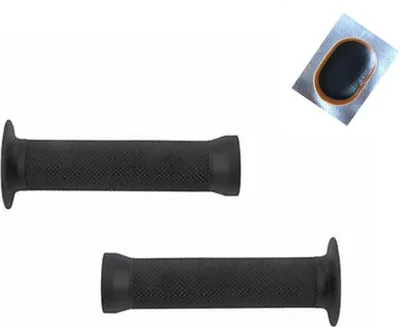Produktbild von BMX Fahrrad Griffe Lenkergriffe 130/130mm schwarz Abrutschsicherung inkl. 1 x Schlauchflicken