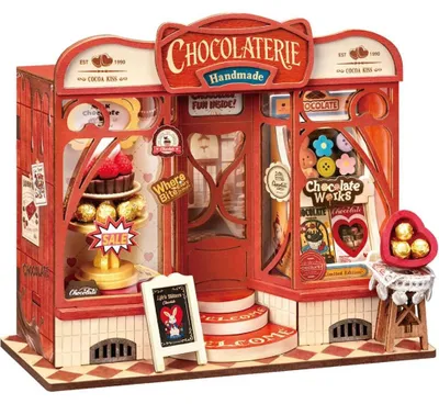 Produktbild von ROBOTIME Rolife DIY Mini Store Schokoladengeschäft, 98 Teile