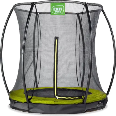 Produktbild von EXIT Silhouette Trampolin ø183cm, mit Sicherheitsnetz, Bodentrampolin, Rund, für Kinder, Grün