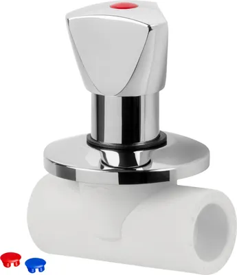 Produktbild von DN 25 x 1/2 Zoll, PPR Aqua Plus Absperrventil (UP) in Weiß | Wasserrohr, Heizungsrohr Klimaleitung Fusiotherm
