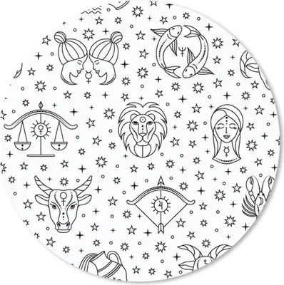 Produktbild von MuchoWow® Mauspad Mousepad Konstellation - Muster - Tierkreis - Horoskop 40x40 cm - Mousepads - Maus Mat - Pad - Mausunterlage - Schreibtisch Accessoires