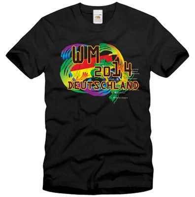 Produktbild von style3 WM 2014 Deutschland Brasilien Fußball T-Shirt für Herren in verschiedenen Farben S-3XL