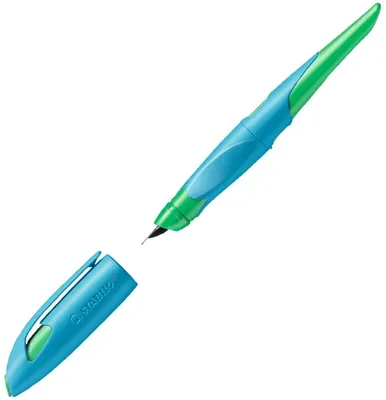 Produktbild von Schulfüller Easybirdy A Rechthänder himmelblau/grasgrün Packung mit 12 Stück