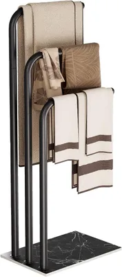 Obrázok produktu pre Vešiak na uteráky 39x26x90 cm, 3 tyče, nehrdzavejúca oceľ, do kúpeľne