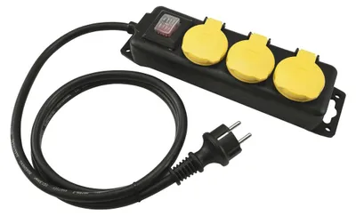 Produktbild von EUROLITE Steckdosenleiste 3-fach IP44 sw 3m (30240117)
