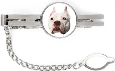 Obrázok produktu pre Pitbul - geometrická spona s obrázkem a nápisem na kravatu Art-Dog