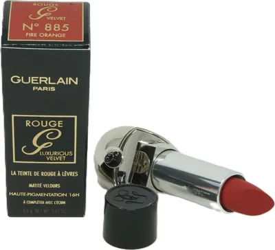 Produktbild von Guerlain 16h Wear High-pigmentation Velvet Matte Lipstick, Rot, Fire Orange, 1 Farben, Nährend, Glättend, Frauen, Matte
