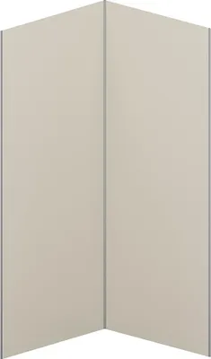 Produktbild von Wandpaneele Dusche 2er-Set inkl. Profile - Aluminium - 2x 90 x 210 cm - Elfenbeinfarben - ITZIAR