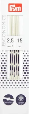 Produktbild von PRYM Strumpfstricknadeln Ergonomics 15 cm 2,50 mm