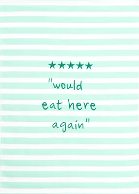 Produktbild von ASA Geschirrtuch, would eat here again KITCHEN 50 x 70 cm, 100 % Baumwolle