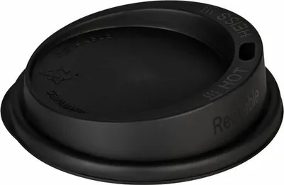 Produktbild von 50x Domdeckel Trinkdeckel für Mehrweg-Kaffeebecher Coffee to go Ø 80mm schwarz