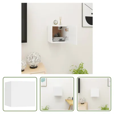 Produktbild von The Living Store TV-Wandschrank Weiß 30,5x30x30 cm