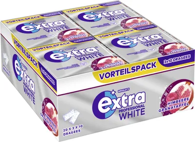 Produktbild von EXTRA PROFESSIONAL Multipack White Himbeere Granatapfel 20x(3x10) Dragees