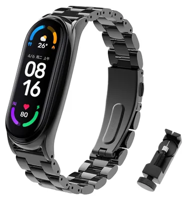 Imagen del producto de Xiaomi Mi Band 6: Pulsera de eslabones metálica