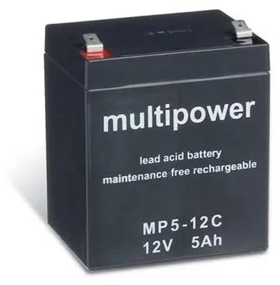Produktbild von Multipower MP5-12C / 12V 5Ah Blei Akku Zyklentyp