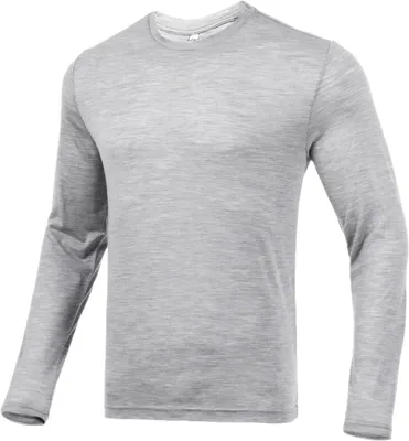Productafbeelding van Heren ondershirt met lange mouwen van 100% merinowol, warm en geurbestendig, geschikt voor outdoor