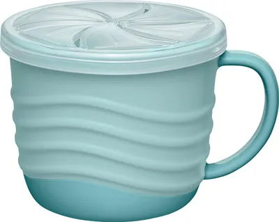 Produktbild von nip – 2in1 Snackbox | Bruchfester Snackbecher mit Deckel für Babys ab 9 Monaten aus über 90% nachwachsenden Rohstoffen. Ergonomischer Trinkbecher und Snackbox in einem | 250ml, Blau