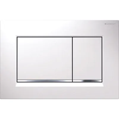 Produktbild von Geberit Betätigungsplatte Sigma 30 für 2-Mengen Spülungen, weiß matt / chrom