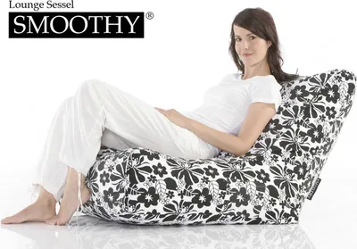 Produktbild von Smoothy® Lounge Sessel Luxus Sitzsack -Black & White-