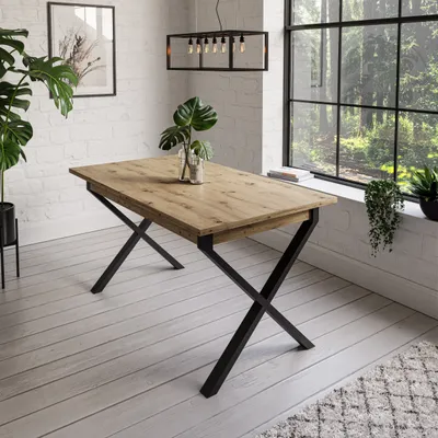 Produktbild von Tisch X ART Ausklappbar 150-198 cm Artisan Eiche Esstisch