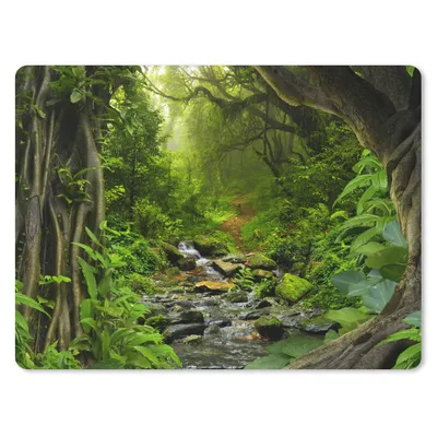 Produktbild von MuchoWow® Mauspad Mousepad Natur - Wasser - Dschungel - Wald - Tropisch 40x30 cm - Mousepads - Maus Mat - Pad - Mausunterlage - Anti Rutsch