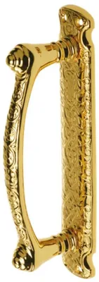 Image de Casa Padrino Luxus Barock Türgriff Set Gold 3,8 x H. 22,5 cm - Poignées de porte nobles avec dorure 24 carats - Accessoires d'intérieur somptueux dans le style baroque