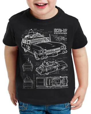 Produktbild von style3 ECTO-1 Blaupause Kinder T-Shirt geisterjäger