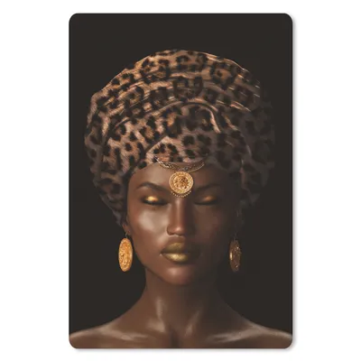Produktbild von MuchoWow® Mauspad Mousepad Frau - Kopftuch - Tigerdruck 40x60 cm - Mousepads - Maus Mat - Pad - Mausunterlage - Schreibtisch Accesoire