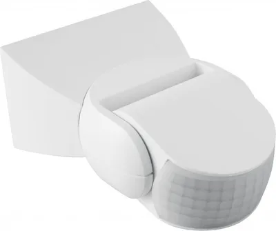 Zdjęcie produktu dla Czujnik ruchu biały CR-9 1200W 240V kąt działania 180st zasięg 2-8m CR-CR9000-00
