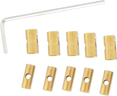 Produktbild von Ritzel-Kabelklemmen-Werkstatt-Set, 1 Innensechskantschlüssel, 10 Stück. Glanzklemmen