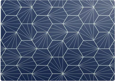 Produktbild von Geometrisches Muster – Bodenschutzmatte – Rutschfest – Schutzmatte für Büro – Vinylmatte – Stuhlunterlage  – 100 x 100 cm