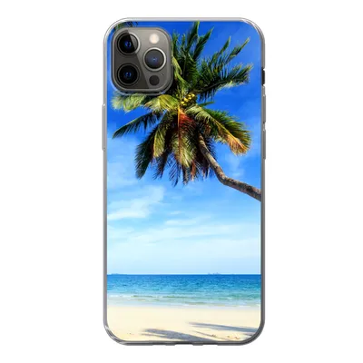 Produktbild von MuchoWow® Handyhülle Schutzhülle Hülle für iPhone 13 Pro Max Palmen - Strand - Meer Silikon Softcase Handy Hülle - Mobiltelefon