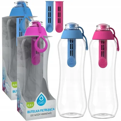 Produktbild von Dafi Soft Filterflasche 0,5l 2er-Set Pink Blau