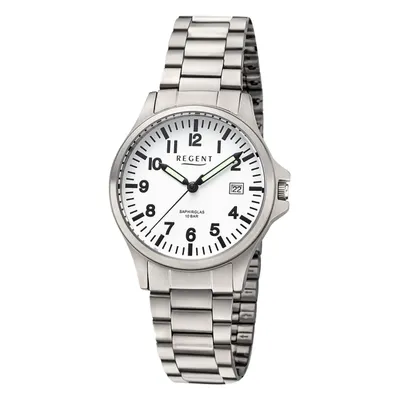 Produktbild von Regent Herren Uhr Metallarmband Metall Armbanduhr Analog silber UR1192570