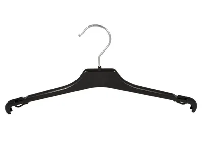Produktbild von Kleiderbügel für Kostümen Blusenbügel Shirtbügel 47 cm schwarz W7Tb NEU 20 Stück