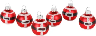 Produktbild von 6x Glas-Tischkartenhalter Santa Weihnachtsdeko Platzkartenhalter Namensschild