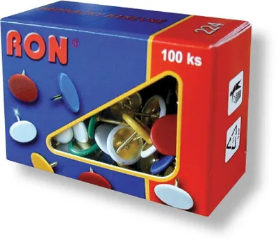 Obrázok produktu pre Připínáčky RON 224, 10 mm, bílé, 100 ks