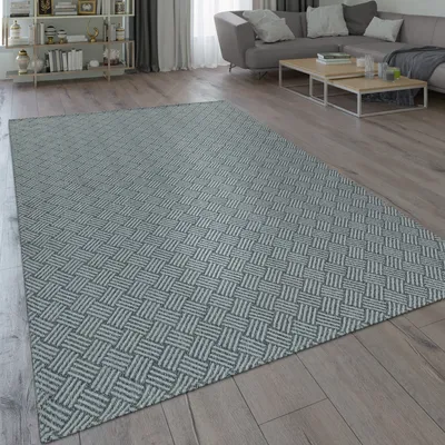 Immagine prodotto di Tappeto soggiorno sala da pranzo cucina intrecciato motivo tessuto moderno grigio dimensioni 60x100 cm