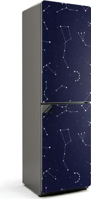 Produktbild von Sternbildmuster – Magnetische Kühlschrank Abdeckung – Dekorfolie magnetisch Küche – Kühlschrank Magnet Deko – selbstklebende Magnettafel – Magnetfolie für Kühlschranktür – 60x205 cm