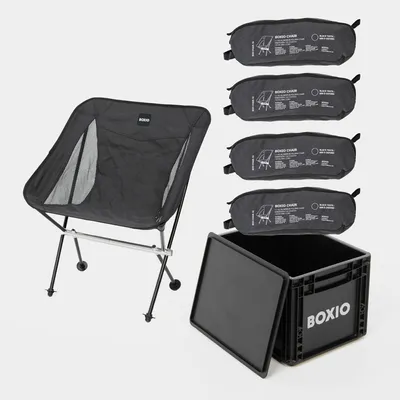 Campingstuhl-Set (4er) – ultraleicht, faltbar, bis 150 kg