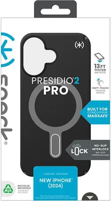 Obrázek produktu pro Speck 150688-3205, Obal, Apple, iPhone 16, 15,5 cm (6.1"), Černá